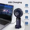 معجبات Electric Fan Complementer Mini Compleer Mini Charging Neck For Free Manual USB BLADESH240313