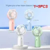 Electric Fans 1-5 USB rechargeable travel coolers mini pocket fans dormitories families outdoor electric small tools giftsH24031302