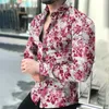 Chemises décontractées pour hommes, chemise à manches longues imprimée baroque prête pour la fête, combinée avec un style de fitness, un design boutonné magistralement cousu