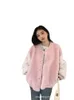 Winter Autumn Haining Fur New Sheep Fleece Baseball Composite Leather And Integrated Particle Lamb Wool Cute Coat For Women 7824