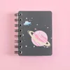 Pezzi Planet Flip Coil Libro Studente Notebook tascabili portatili Mini notebook A7 Note Materiale scolastico Cancelleria per ufficio