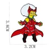 Broches Os Simpsons Cosplay Scarlet Witch Wanda Maximoff Elizabeth Olsen Esmalte Pin Bolsa Lapela Emblema Jóias Presente Para Crianças