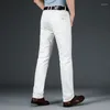 メンズジーンズの白い目に見えないダブルジッパーオープンクロッチパンツ男性カジュアルクラシックビジネスストレートズボン