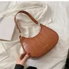 Borse da sera Borsa a tracolla stile francese con motivo pietra per donna Primavera Autunno Alla moda Versatile struttura in PU Moda sotto le ascelle