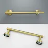 Golden Handduk Rack Bar Ring Borsted Gold Hardware Set Robe Coat Hook Toalettvävnad Pappershållare Badrumstillbehör Kit 240304