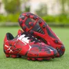 Childrens Soccer Shoes for Boy Indoor Turf Training Outdoor Sports Fast Football Society Cleats Boots Kids 240228