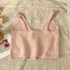 Women's Tanks Spaghetti Strap Cardigan For Women 3D Flowers V-neck Lapel Single Knitting Vests Korean Fashion Age-reducing Female Top