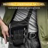 Portefeuilles tactical banc d'épaule cachés sous les bras cachés sac cachés sac molle molc pack de portefeuille extérieur clé de téléphone portant la pochette antif