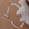 Braccialetti all'ingrosso con ciondoli pregiati, colore argento, braccialetti con topo fortunato per le donne, gioielli di moda carini, regali di Natale