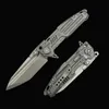 Camping Hunting Knives District 9-marauder folding knife M390 titanium blade aluminum handle tactical knife camping kitchen fishing tool 240312