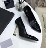 Sukienka buty designerskie buty patentowe skórzane tłysę z klamr luksusowe palce u stóp szpilka pięta impreza kostki wysoka obcasy rozmiar 34-41 H240313