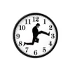 ساعات الحائط الكوميديا ​​البريطانية مستوحاة من الساعة الإبداعية الكوميدية ديكور المنزل الجدة مشاهدة مضحك المشي صامت الصمت 330O