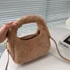 Haute valeur esthétique sacs à main à la mode et minimalistes sacs à main mignons et polyvalents en peluche femmes bandoulière amovible sacs à bandoulière à bandoulière unique