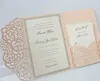 Light Pink Wedding Invitations Silver Glitter Graduation Evening Party Invites Black Printing9653169