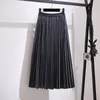 Plus Size Large size women fat mm autumn 200 pounds fat sister canary skirt a word pleated skirt cover crotch 240313