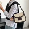 HBP Niet-merk op maat gemaakte harde handtas met enkele schouder Canvas Deelnemen aan PU lederen polsbandjes Handtas Dames Crossbody Mode Dameszadel