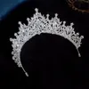 Kopfbedeckungen für Erwachsene, Prinzessin, Kristalle, Krone, Kopfbedeckung, funkelnde Strasssteine, Zinklegierung, Show-Kopfschmuck für Maskenball, Bankett, Cosplay