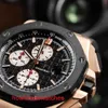 Dernière montre-bracelet de loisirs AP Royal Oak Offshore 26400RO 44 mm, ensemble de montres à code horaire en céramique or rose