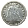 الولايات المتحدة 1853 P S Liberty جالس Dime Silver Copy Coin Coin Proform Factory Nice Home Associory Silver Coins313R