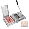 Manual de aço inoxidável máquina de espeto de carne de carneiro kebab mão churrasco máquina de espeto de carne de bambu máquina de fazer cordas satay