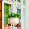 Planters Cute Wall Planter Resin Swing Flower Container Creative Wall Hanging Head Planter Multifunctional for String of Pearls Plants