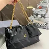 Borse a tracolla di design di lusso per donna Borsa classica a catena dorata grande Borsa sottobraccio in morbida pelle di alta qualità con scatola