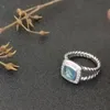 Twisted DY Diamond Ring RVS sieraden 18K Goud Zilver Vintage moissanite ringen Dames mannen liefhebbers bruiloft Sieraden Dame Partij maat 6-9