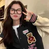 Deeptown Baseball Jacket Women Korean Fashion Hip Hop Vintage Overized Cute Varsity Bomber Jackets College Autumn Par Coat 240229