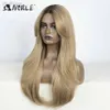 Synthetic Wigs Synthetic Wigs Lace Front Wig Long Straight part Wig Blonde Wigs For Women With Bangs Blonde Cosplay Wig synthetic Lace Wig ldd240313