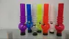 Mini Round Skull plastic acrylic material smoking pipe Shisha hookahs Cigarette Tobacco water pipes bongs 7 colors 2 Styles4054069