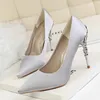 Rose Gold Gold Wedding Bridal Shoes Fashion Women Heels Shoes for Brides Evening Party Prom Shoes