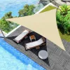 Nets 2.4x2.4x2.4m Triangle Waterproof Sun Shade Sail Outdoor Beach Camping Awning Garden Terrace Pool Sun Canopy Car Sunshade Cloth