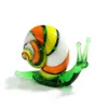 Handgjorda Murano Glass Snail Miniature Figurer Ornament Söt djurhantverk Samling Hem Garden Decor Year Gifts For Kids 21081300D