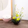 花瓶の洞窟陶器のセンスタイル中国の花の配置調理器具日本のイケバナホルダー固定アーティファクト卓上装飾