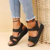 Kledingschoenen Dames Sandalen Zachte stiksels Dames Comfortabel Platte open teen Strand Damesschoenen Sandalias Treking