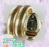 GODKVALITET KVINNOR DIAMONDER RINGARVIKTER Fashion Style Dress Watch Lady Bee Snake Japan Quartz Movement rostfritt stål Remmen Enkel oval form armbandsur presenter