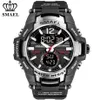 Smael Men Watches Fashion Sport Super Cool Quartz LED Digital Watch 50m vattentätt armbandsur Herrklocka Relogio Masculino 2176Z