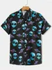 남성용 캐주얼 셔츠 인쇄 2024 여름 하와이 짧은 슬리브 셔츠 해변 통기성 탑 야외 거리 의류