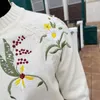 Herentruien Heren Bloemen Geborduurd Gebreide Trui 2024 Geslachtloze Mode Jeugdtrend Veelzijdig Eenvoudig Retro Unisex