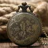 Zakhorloges Steampunk Brons Wenen Oostenrijk Volledige kast Unisex Quartz Analoog Horloge 80 Cm Ketting Ketting Reloj De Bolsillo