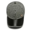 2024 preto marrom houndstooth bonés de beisebol para homens mulheres retro estilo britânico chapéu xadrez verão boné de caminhoneiro gorras hombre 240312