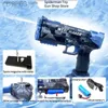 Sand Play Water Fun Gun Toys Nya helautomatiska kontinuerliga vattenpistolvatten Toy Summer Beach Pool Pistol Electric Toy Gun Fight Against flera personer rekvisita