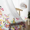 Curtains Colorful Musical Notes Music Symbol Sheer Curtains for Living Room Bedroom Decoration Window Voiles Morning Tulle Curtain