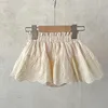 Pantaloncini 2024 vestiti estivi per bambini in stile coreano vestiti per neonati neonate in cotone tinta unita in cotone PP