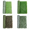 Filet de clôture de fausses feuilles artificielles, décoration de jardin, imperméable, Flexible, pour l'extérieur, Simulation de mur de plantes vertes, 25x100cm