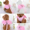 Harnais princesse ailes d'ange pour chien, laisses pour chiots, accessoires en perles, laisses réglables, taille S-L pour petits chiens, 232U