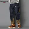 Supzoom Collectie Top Mode Herfst Rits Opgestopt Casual Patchwork Cargo Denim Zakken Katoen Jeans Mannen 230226