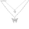 Pendentif Colliers Delysia King 2021 Double Collier Papillon Clavicule ChainL242313