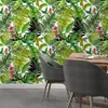 LUKCYYJ Papier peint auto-adhésif motif jungle tropicale pour salon, chambre à coucher, imperméable et amovible, 246 W