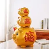 Dozen Golden Pig Piggy Bank volwassen kinderen bruiloft cartoon ornament grote munten geldkist voor papper geld geschenk woonkamer thuis decor